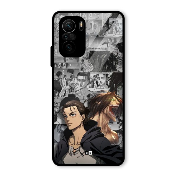 Eren Yeager Manga Glass Back Case for Mi 11x