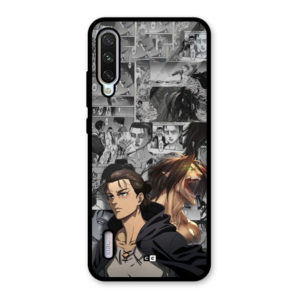 Eren Yeager Manga Glass Back Case for Mi A3