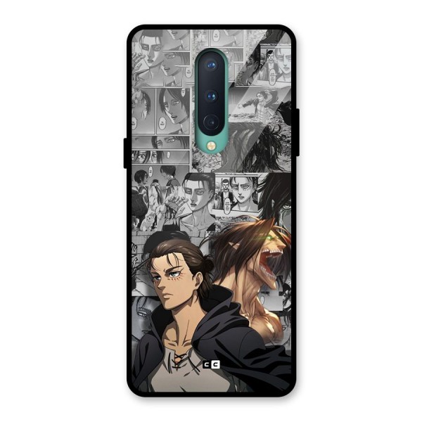 Eren Yeager Manga Glass Back Case for OnePlus 8