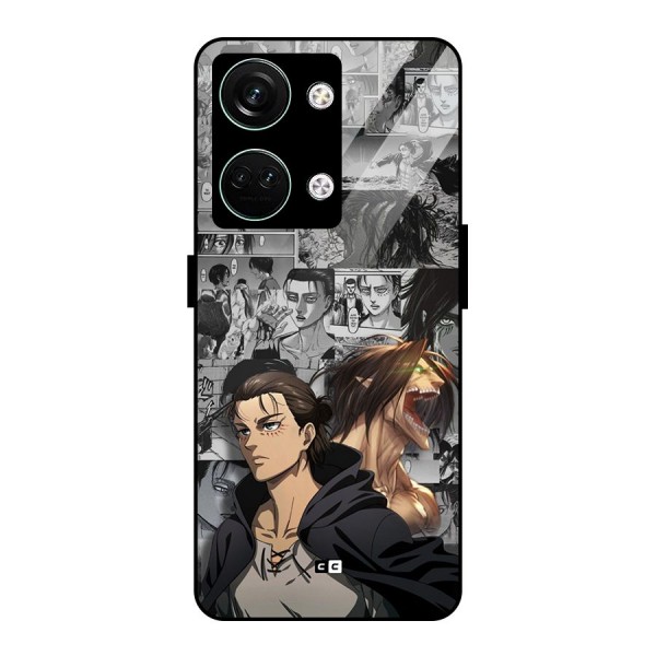 Eren Yeager Manga Glass Back Case for Oneplus Nord 3