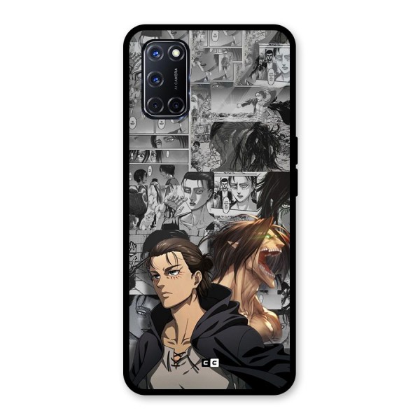 Eren Yeager Manga Glass Back Case for Oppo A52