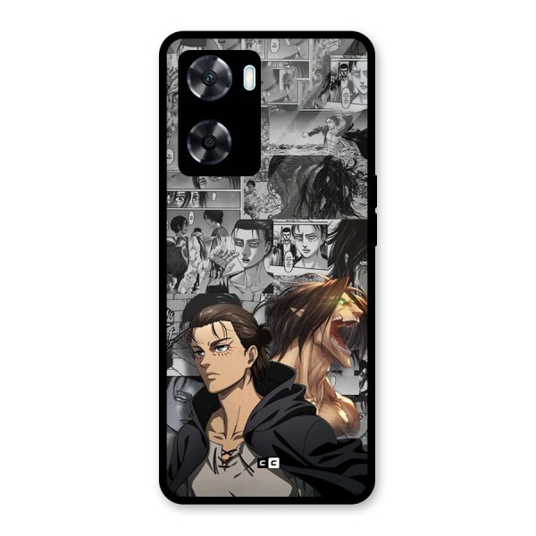 Eren Yeager Manga Glass Back Case for Oppo A77s