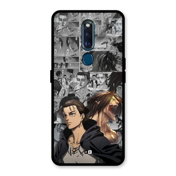 Eren Yeager Manga Glass Back Case for Oppo F11 Pro