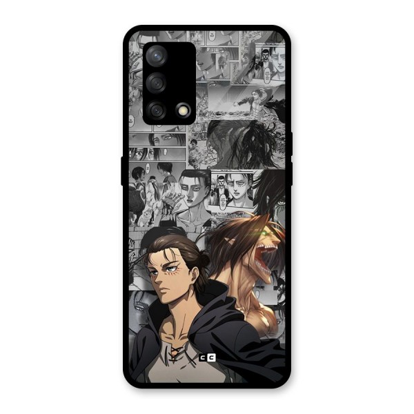 Eren Yeager Manga Glass Back Case for Oppo F19