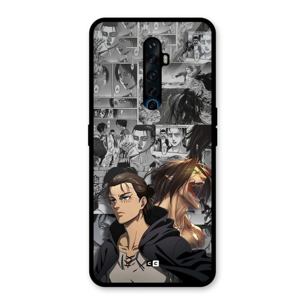 Eren Yeager Manga Glass Back Case for Oppo Reno2 Z