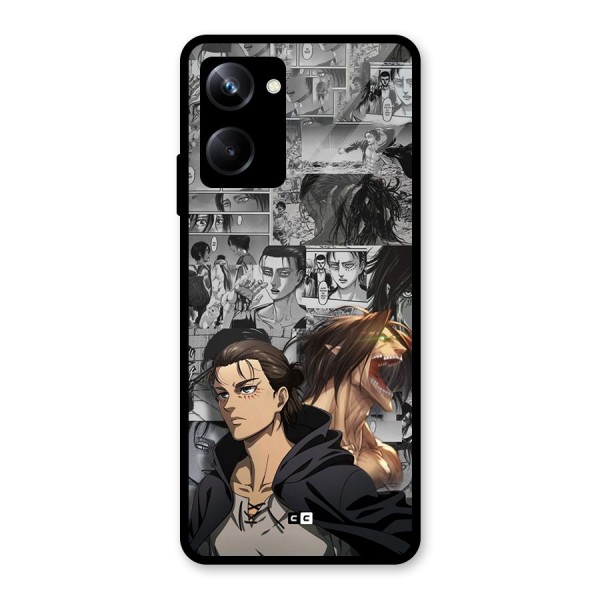 Eren Yeager Manga Glass Back Case for Realme 10 Pro