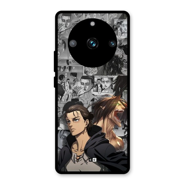 Eren Yeager Manga Glass Back Case for Realme 11 Pro