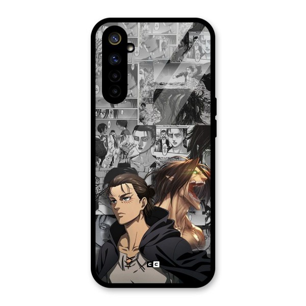 Eren Yeager Manga Glass Back Case for Realme 6