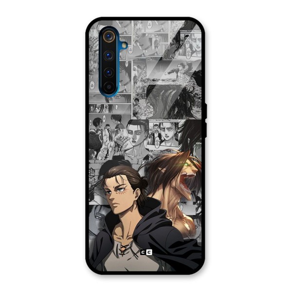 Eren Yeager Manga Glass Back Case for Realme 6 Pro