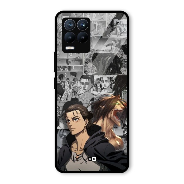 Eren Yeager Manga Glass Back Case for Realme 8 Pro