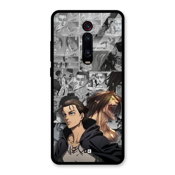 Eren Yeager Manga Glass Back Case for Redmi K20