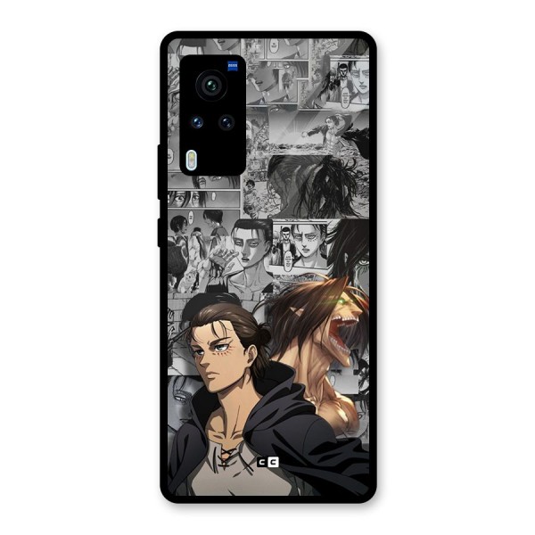 Eren Yeager Manga Glass Back Case for Vivo X60 Pro