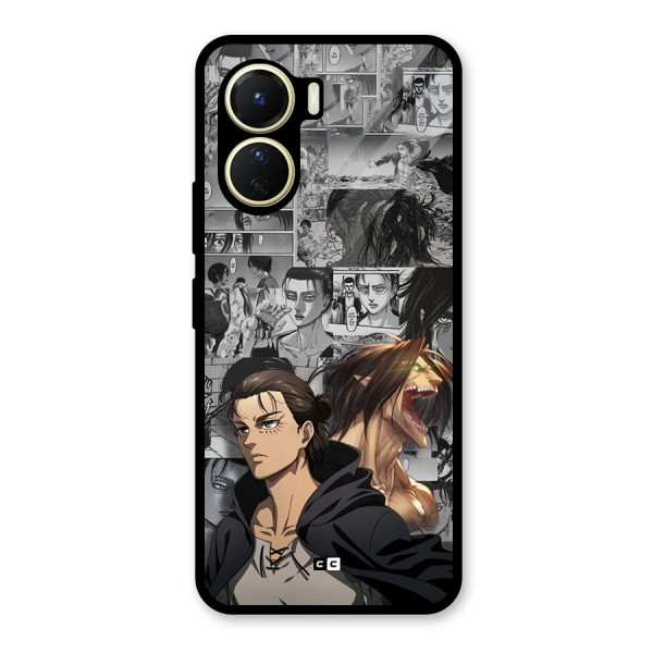 Eren Yeager Manga Glass Back Case for Vivo Y16