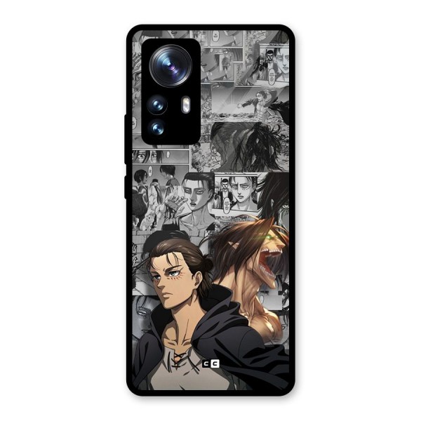 Eren Yeager Manga Glass Back Case for Xiaomi 12 Pro