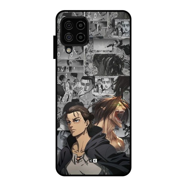 Eren Yeager Manga Metal Back Case for Galaxy A22 4G