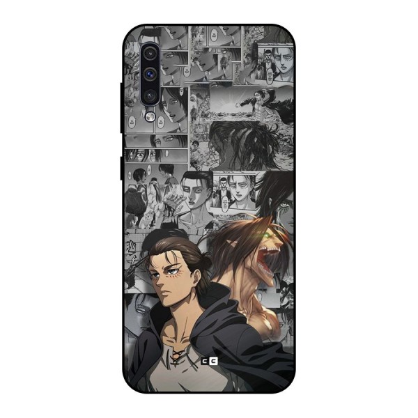 Eren Yeager Manga Metal Back Case for Galaxy A30s