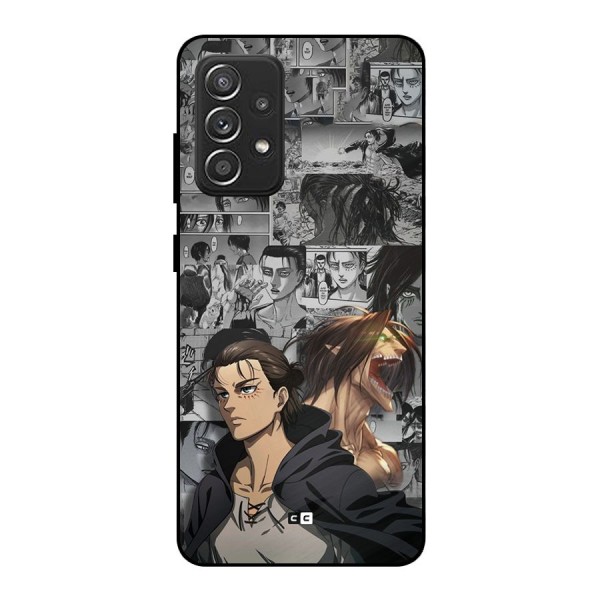 Eren Yeager Manga Metal Back Case for Galaxy A52