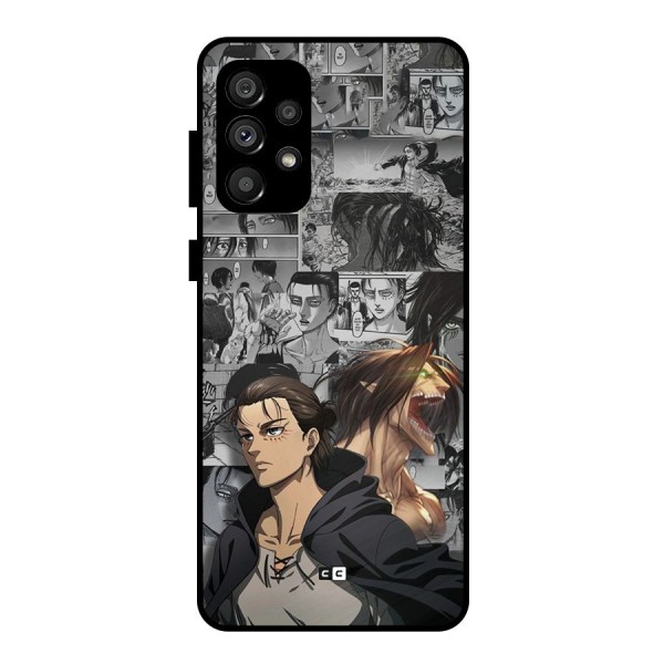 Eren Yeager Manga Metal Back Case for Galaxy A73 5G