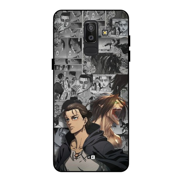 Eren Yeager Manga Metal Back Case for Galaxy J8