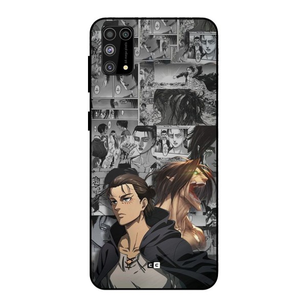 Eren Yeager Manga Metal Back Case for Galaxy M31