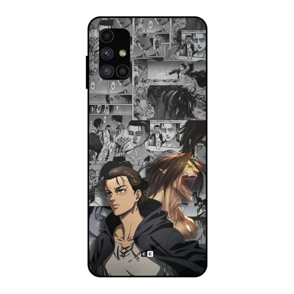 Eren Yeager Manga Metal Back Case for Galaxy M51