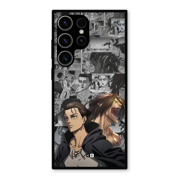 Eren Yeager Manga Metal Back Case for Galaxy S23 Ultra