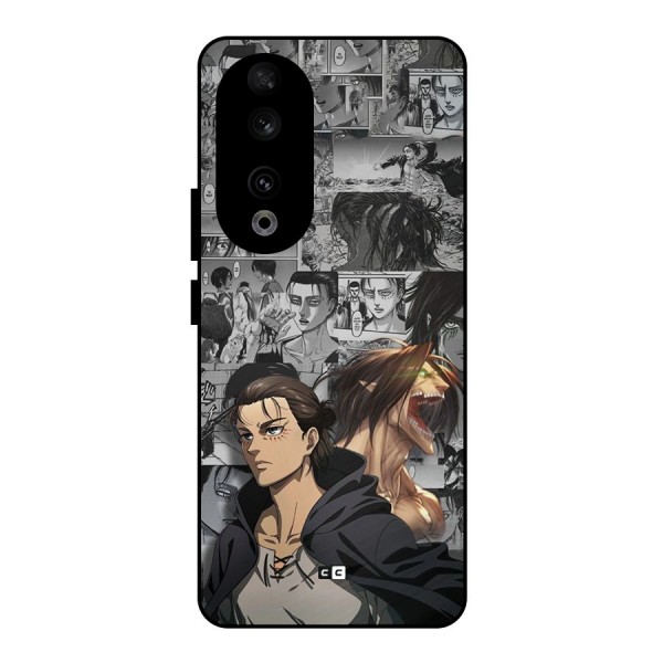 Eren Yeager Manga Metal Back Case for Honor 90