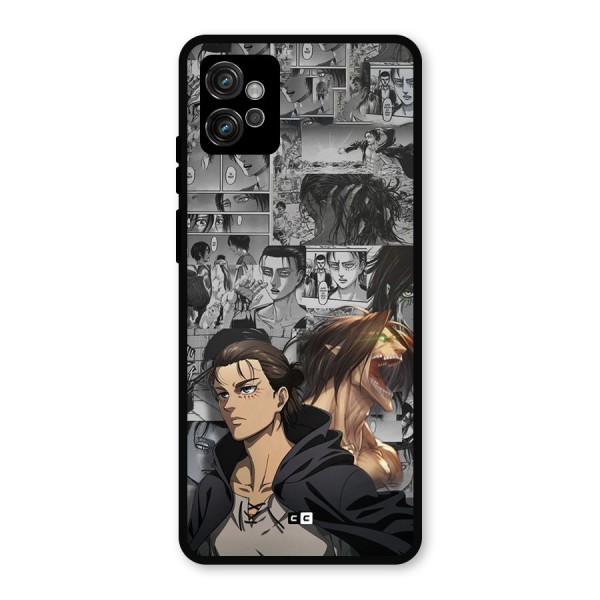 Eren Yeager Manga Metal Back Case for Moto G32