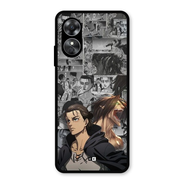 Eren Yeager Manga Metal Back Case for Oppo A17