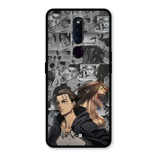 Eren Yeager Manga Metal Back Case for Oppo F11 Pro