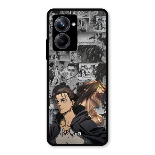 Eren Yeager Manga Metal Back Case for Realme 10 Pro