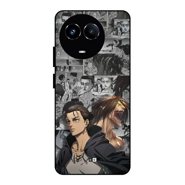 Eren Yeager Manga Metal Back Case for Realme 11 5G