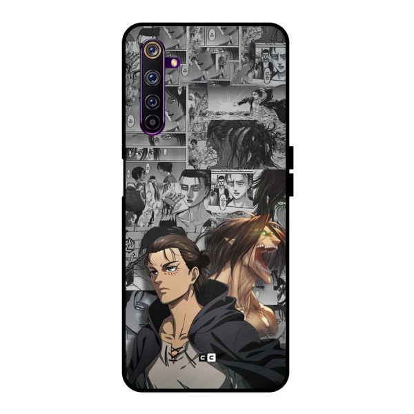 Eren Yeager Manga Metal Back Case for Realme 6 Pro