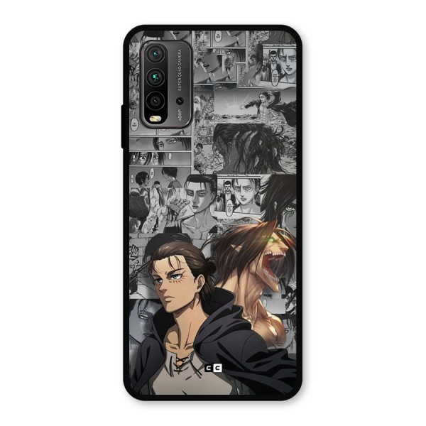 Eren Yeager Manga Metal Back Case for Redmi 9 Power