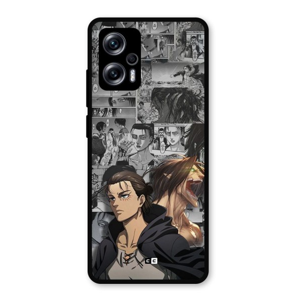 Eren Yeager Manga Metal Back Case for Redmi K50i