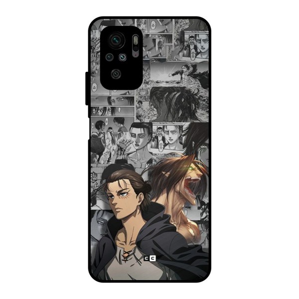 Eren Yeager Manga Metal Back Case for Redmi Note 10