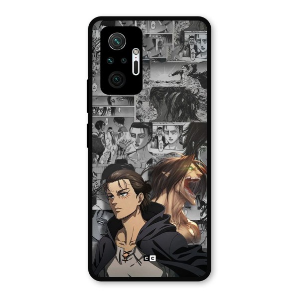 Eren Yeager Manga Metal Back Case for Redmi Note 10 Pro