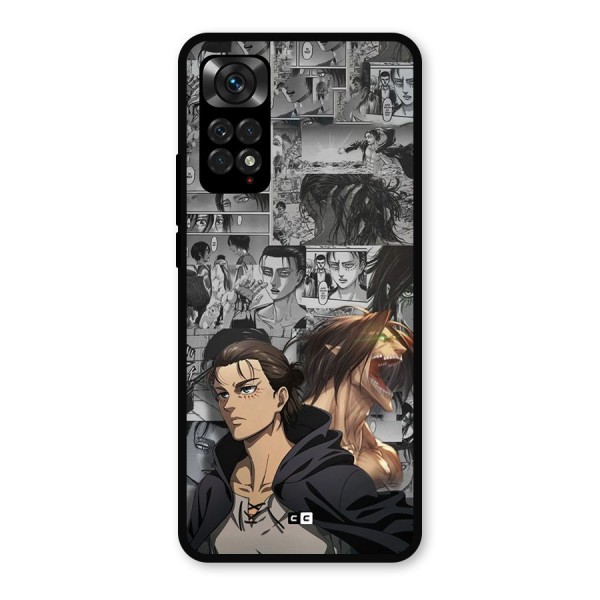 Eren Yeager Manga Metal Back Case for Redmi Note 11