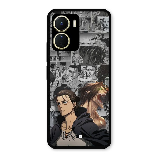 Eren Yeager Manga Metal Back Case for Vivo T2x