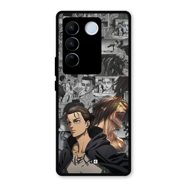 Eren Yeager Manga Metal Back Case for Vivo V27