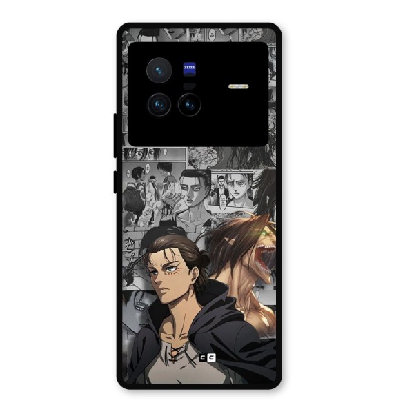 Eren Yeager Manga Metal Back Case for Vivo X80