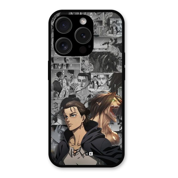 Eren Yeager Manga Metal Back Case for iPhone 15 Pro