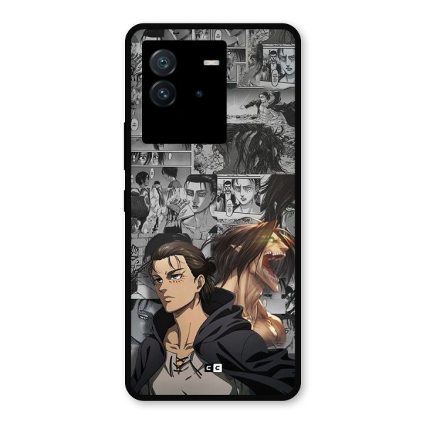 Eren Yeager Manga Metal Back Case for iQOO Neo 6 5G