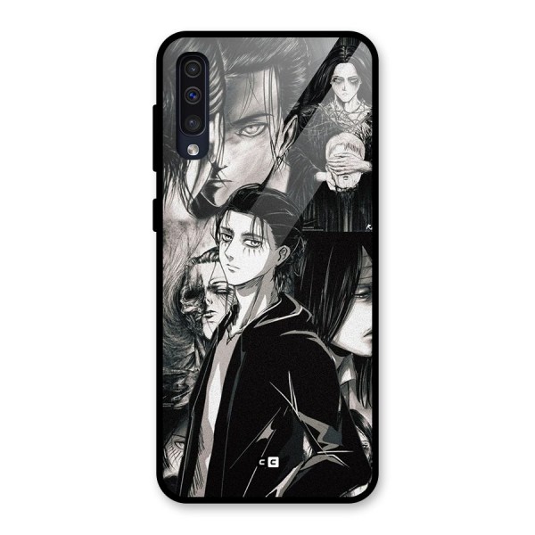 Eren Yeager Titan Glass Back Case for Galaxy A50s