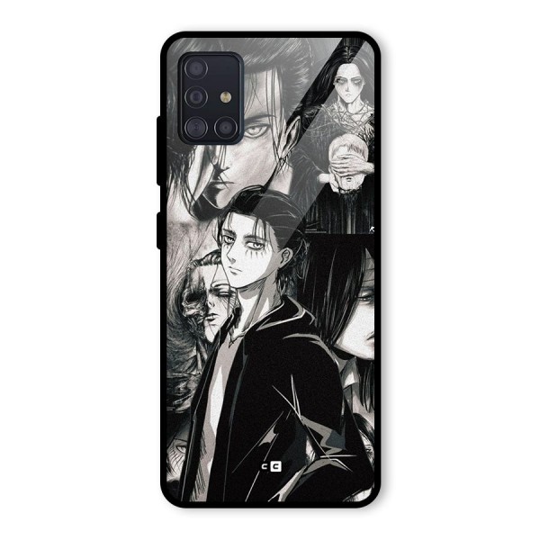 Eren Yeager Titan Glass Back Case for Galaxy A51