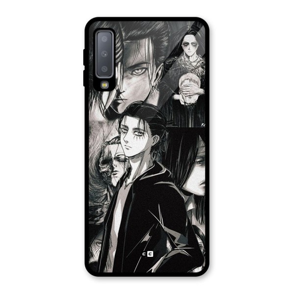 Eren Yeager Titan Glass Back Case for Galaxy A7 (2018)