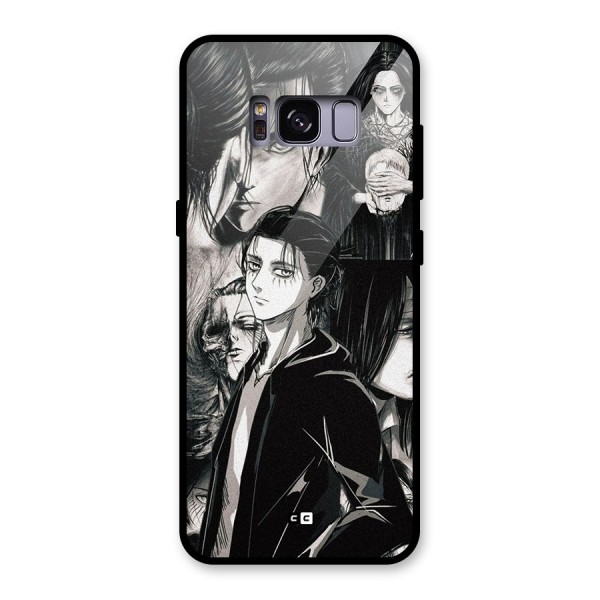 Eren Yeager Titan Glass Back Case for Galaxy S8