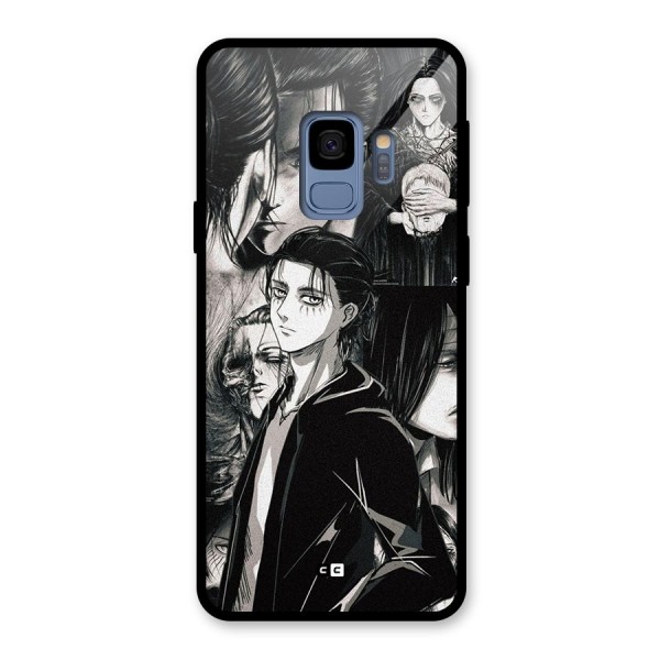 Eren Yeager Titan Glass Back Case for Galaxy S9