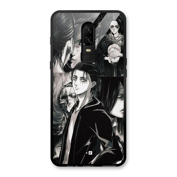 Eren Yeager Titan Glass Back Case for OnePlus 6