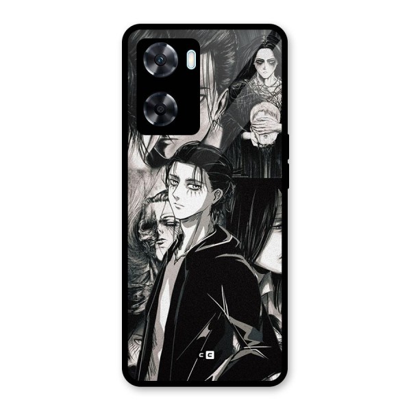 Eren Yeager Titan Glass Back Case for Oppo A77s